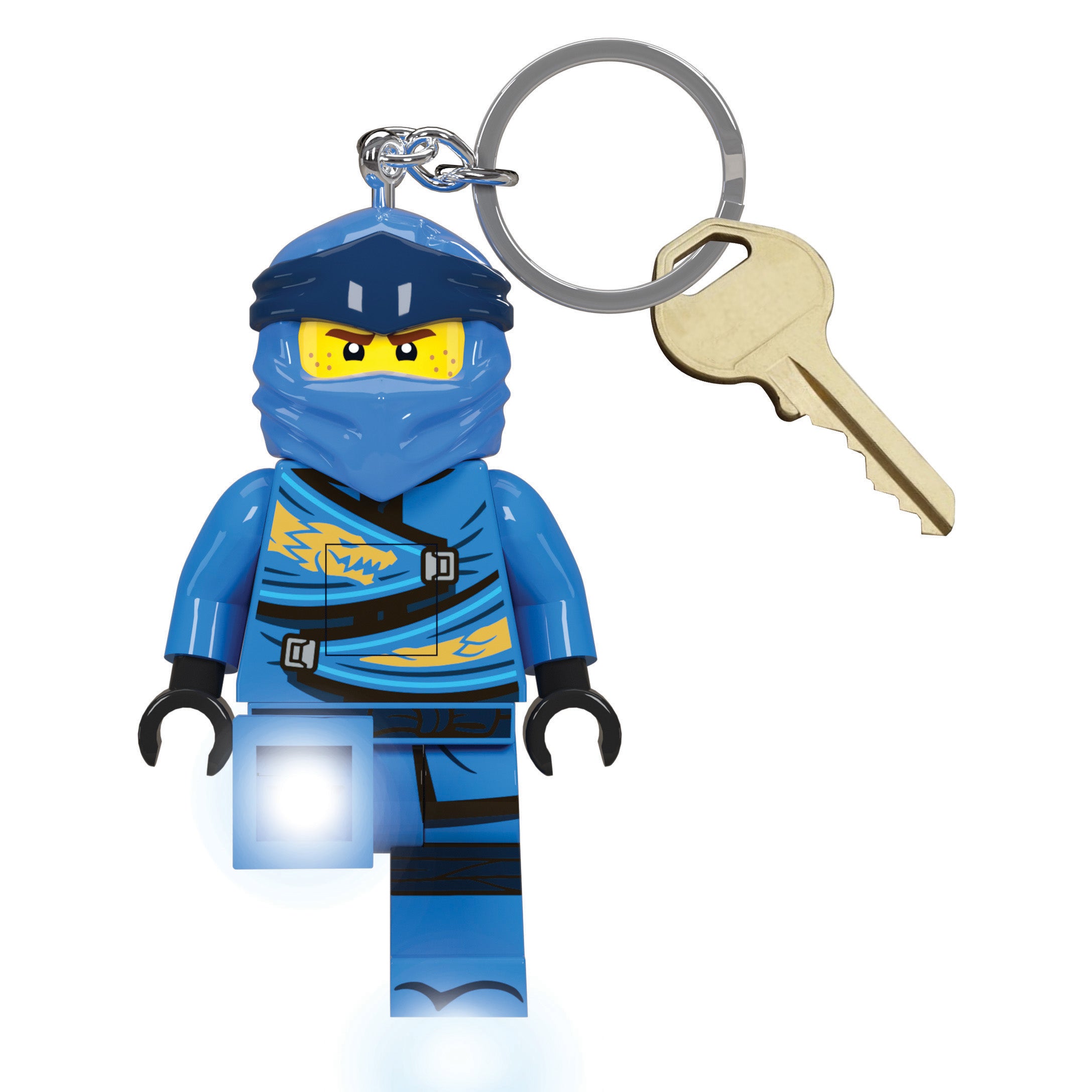 LEGO NINJAGO LEGACY JAY KEYCHAIN LIGHT ON HANG TAG