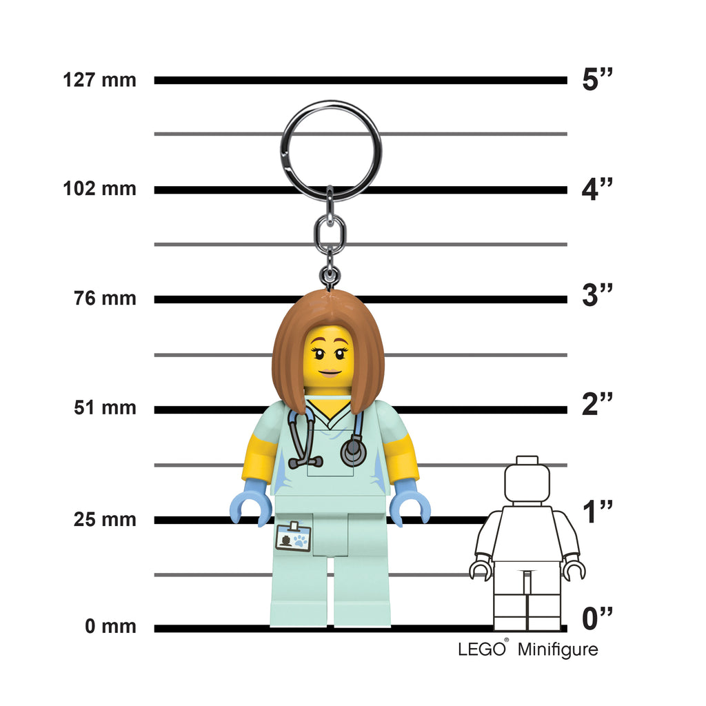 LEGO ICONIC NURSE KEYCHAIN LIGHT - Blue