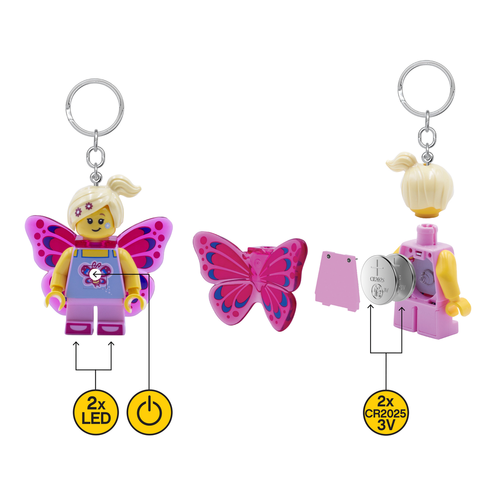 LEGO Minifigures Keychain Light Butterfly Girl