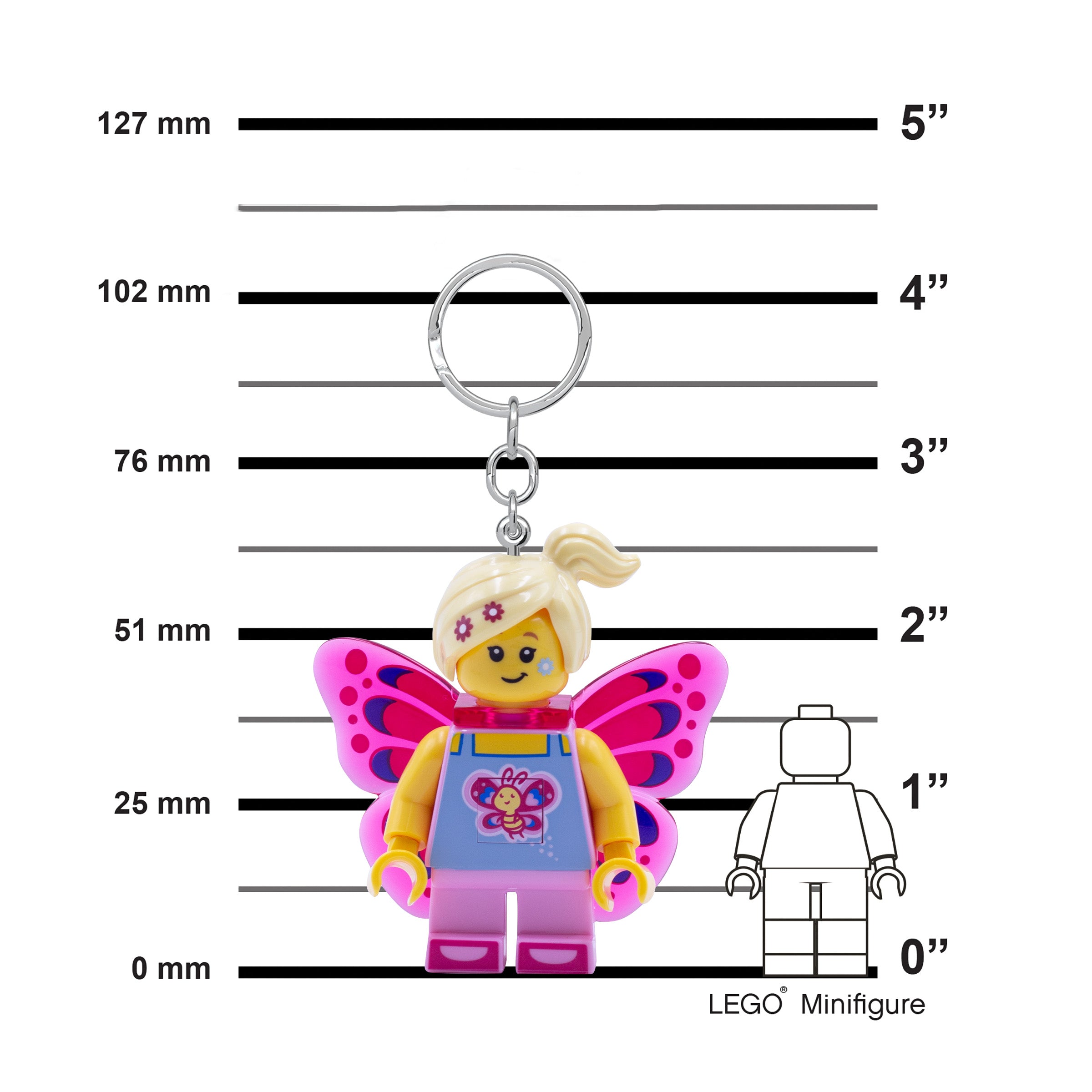 LEGO Minifigures Keychain Light Butterfly Girl