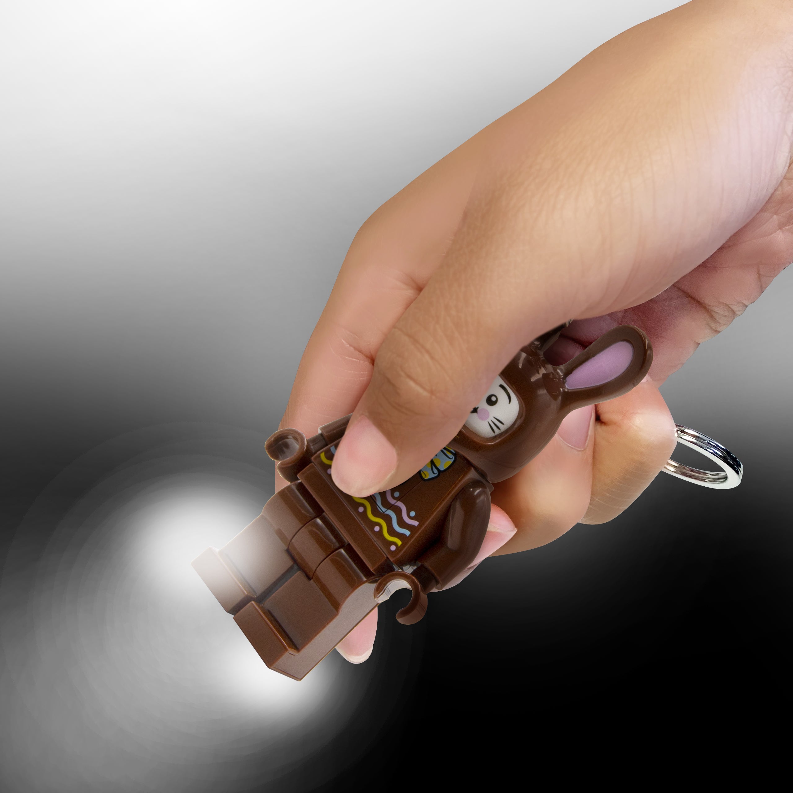 LEGO Minifigures Keychain Light Chocolate Bunny