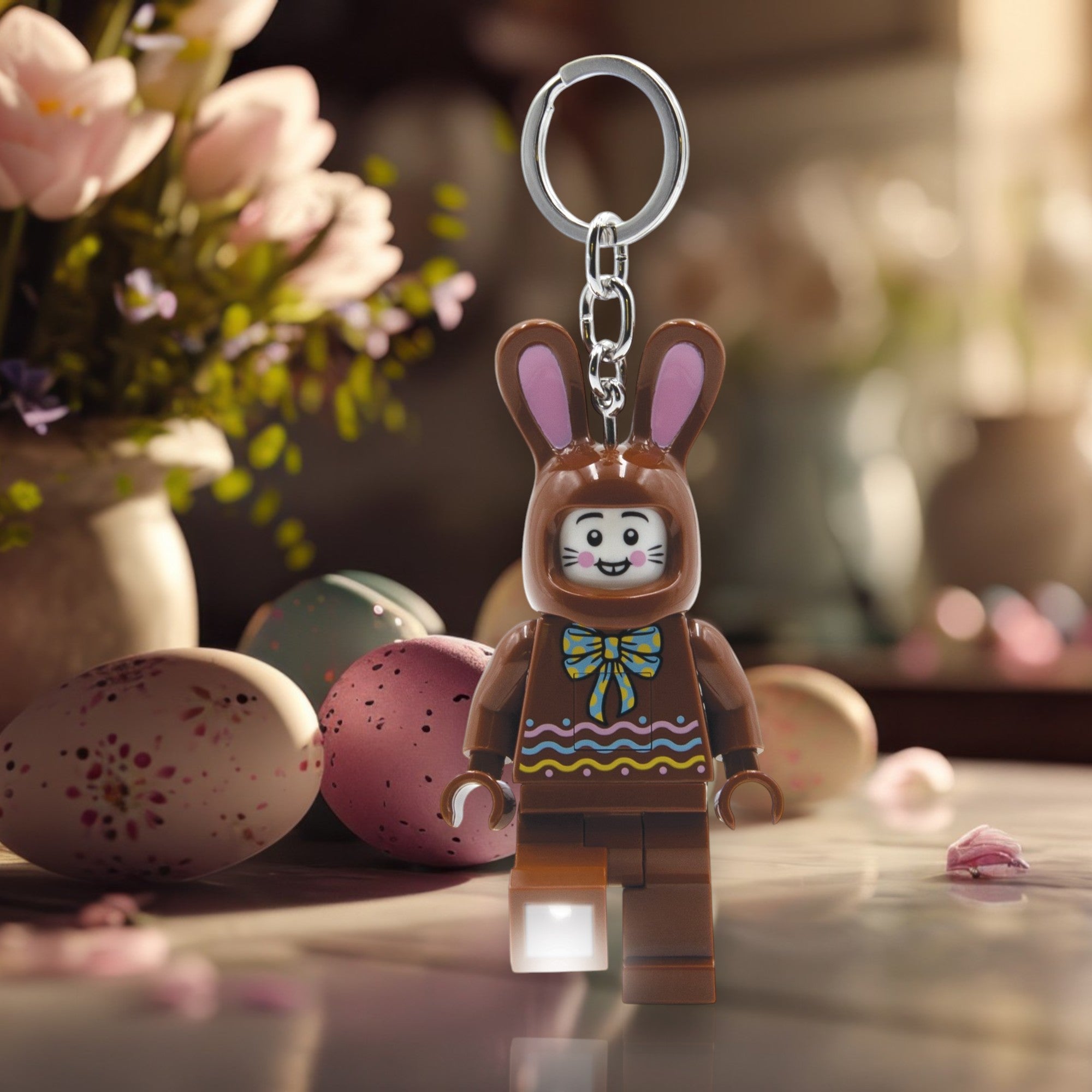 LEGO Minifigures Keychain Light Chocolate Bunny