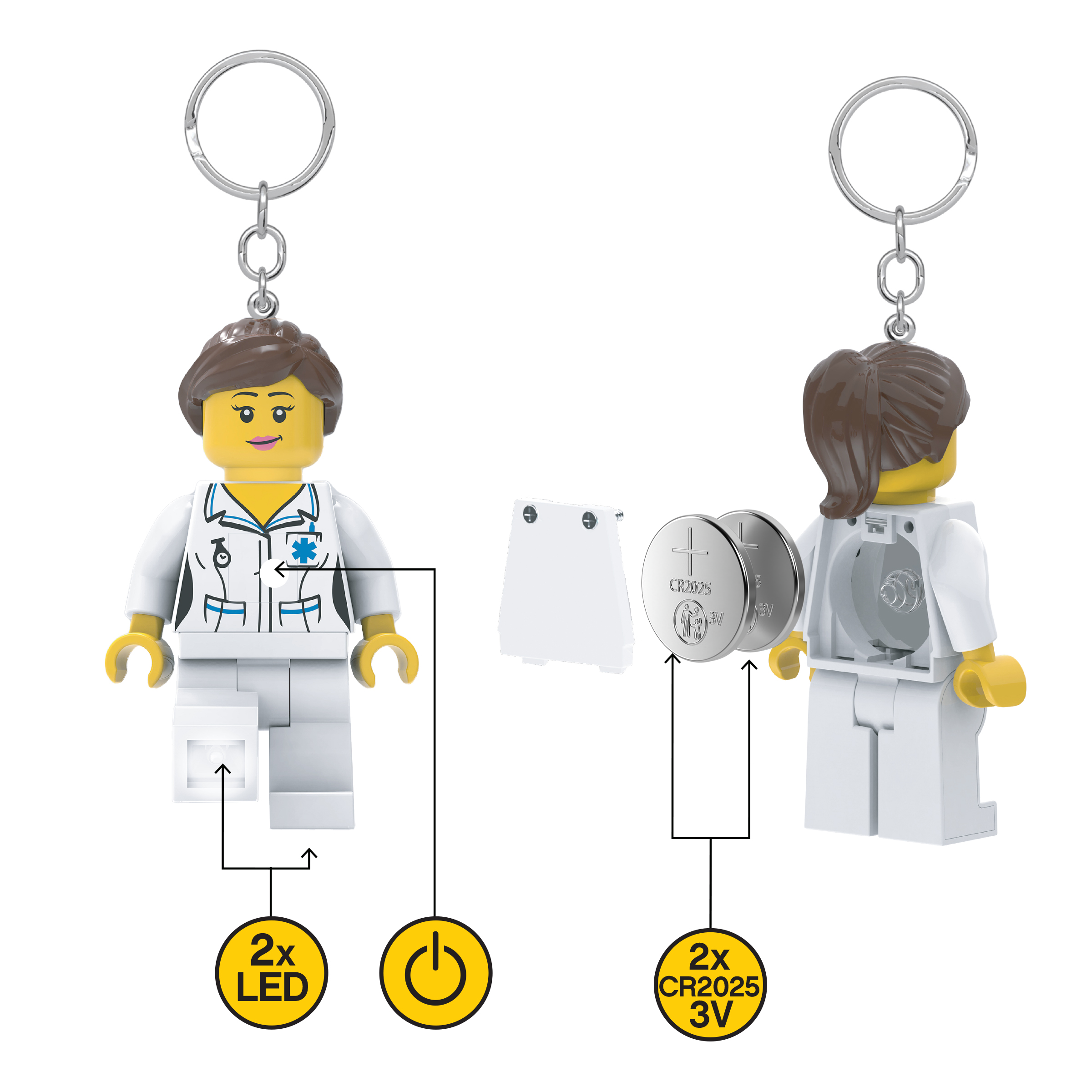 LEGO Minifgures Keychain Light Nurse 2