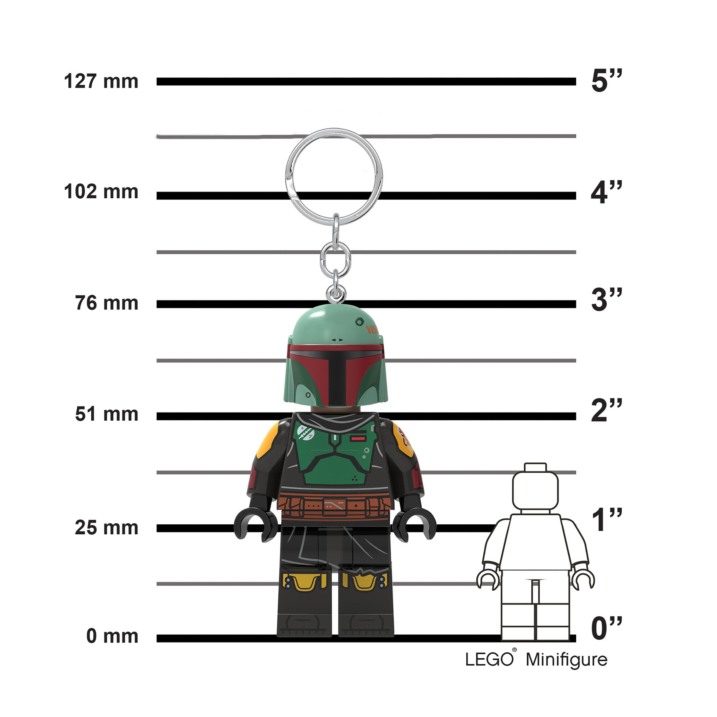 LEGO Star Wars The Mandalorian Keychain Light Boba Fett