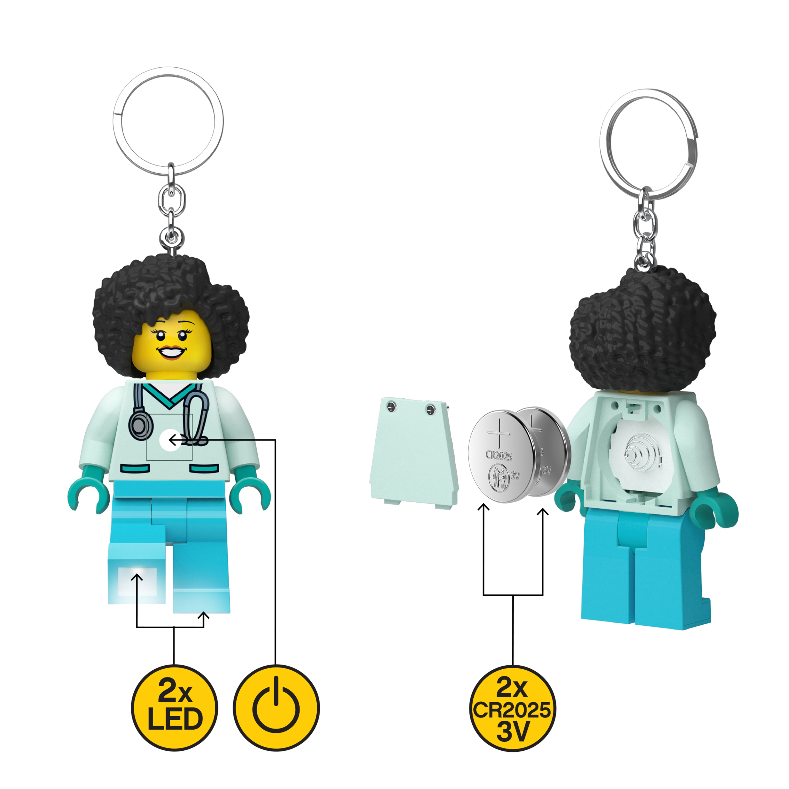 LEGO City Keychain Light Dr. Flieber