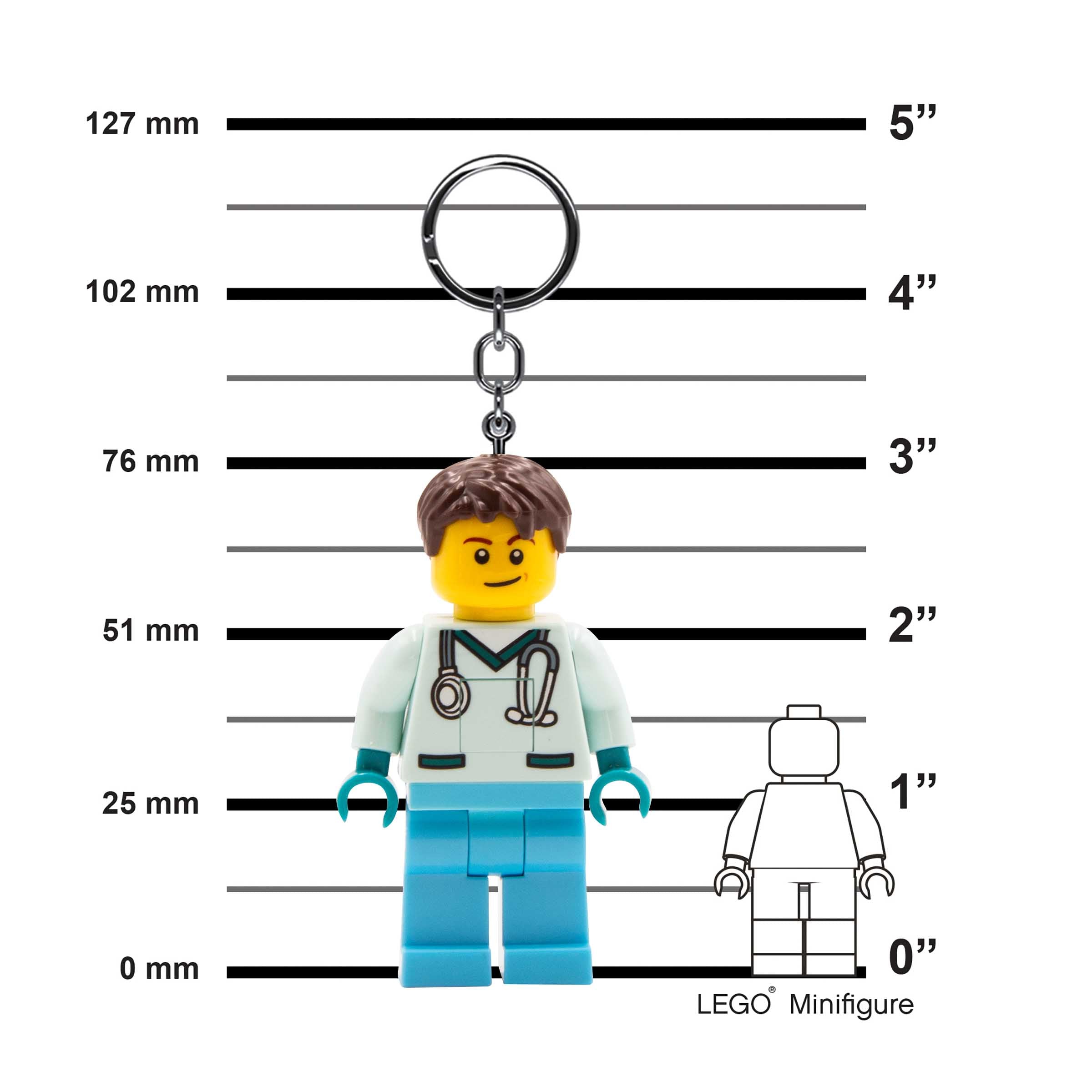 LEGO Minifigures Keychain Light Male Nurse