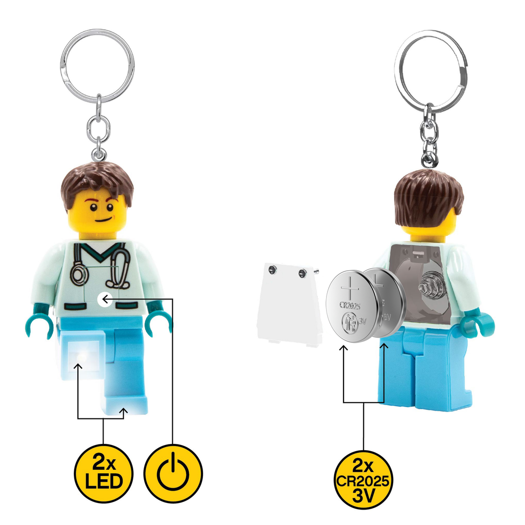 LEGO Minifigures Keychain Light Male Nurse