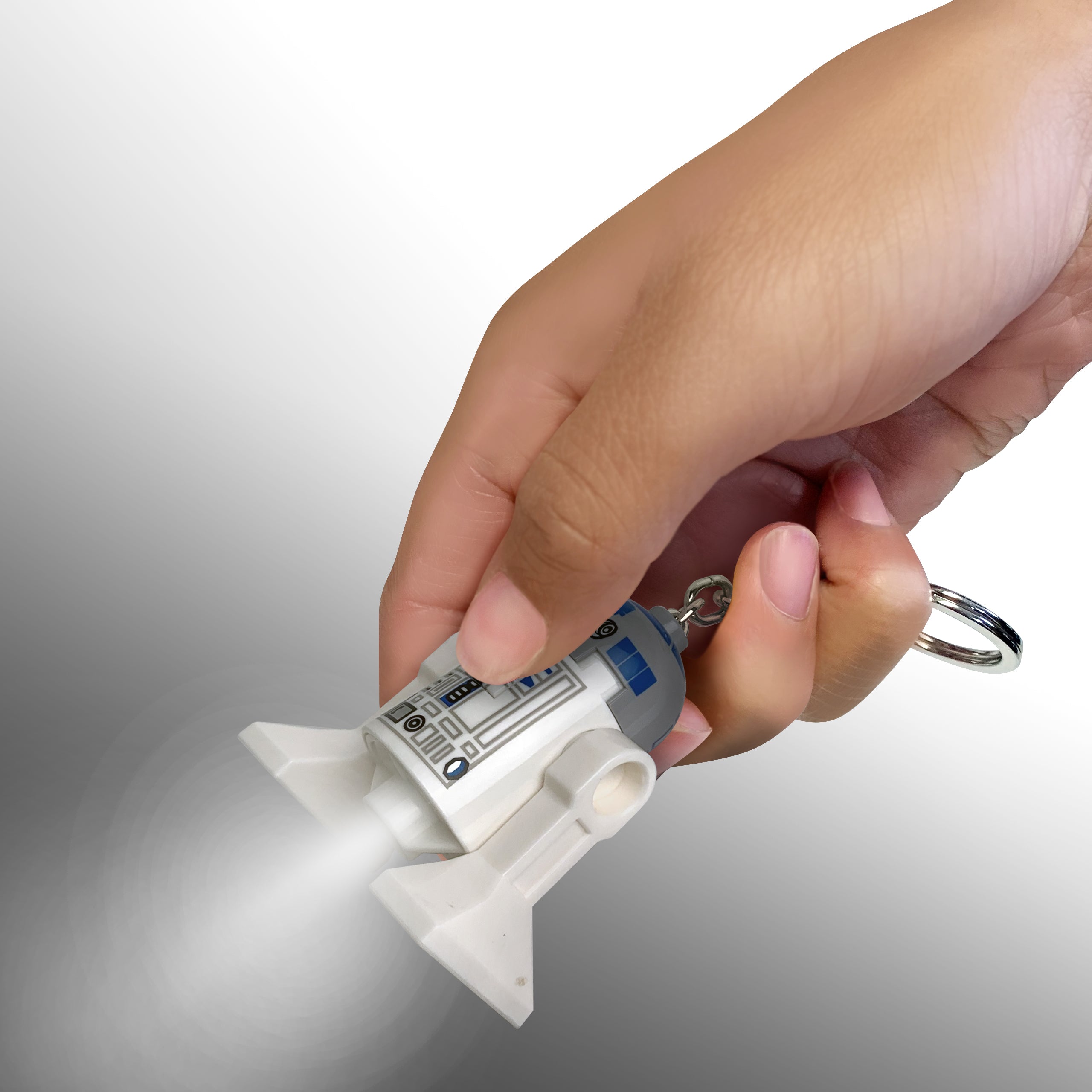LEGO STAR WARS R2-D2 KEYCHAIN LIGHT ON HANG TAG