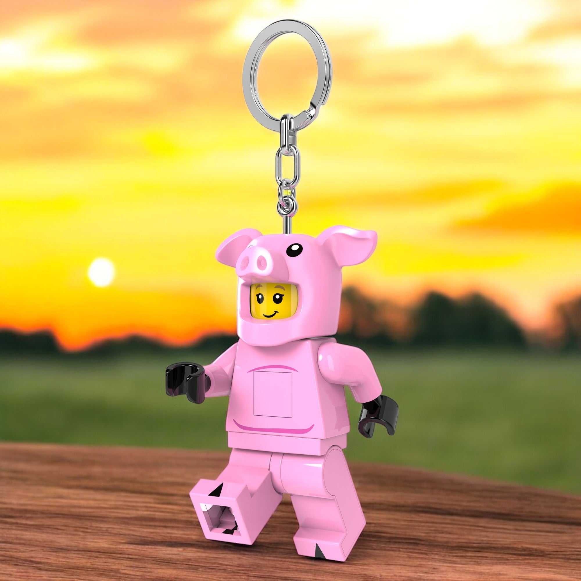Lego Minifigures Keychain Light Piggy Girl