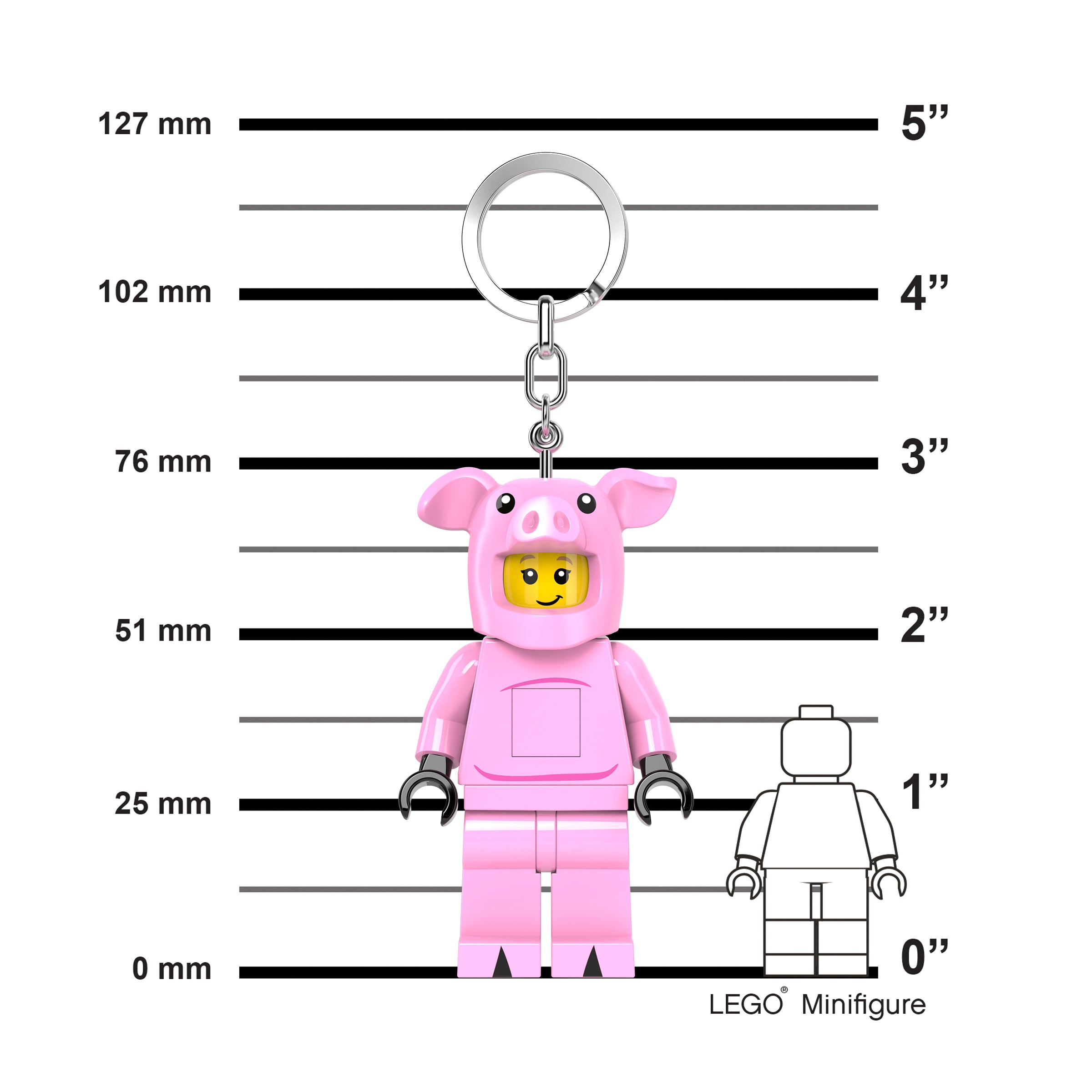 Lego Minifigures Keychain Light Piggy Girl