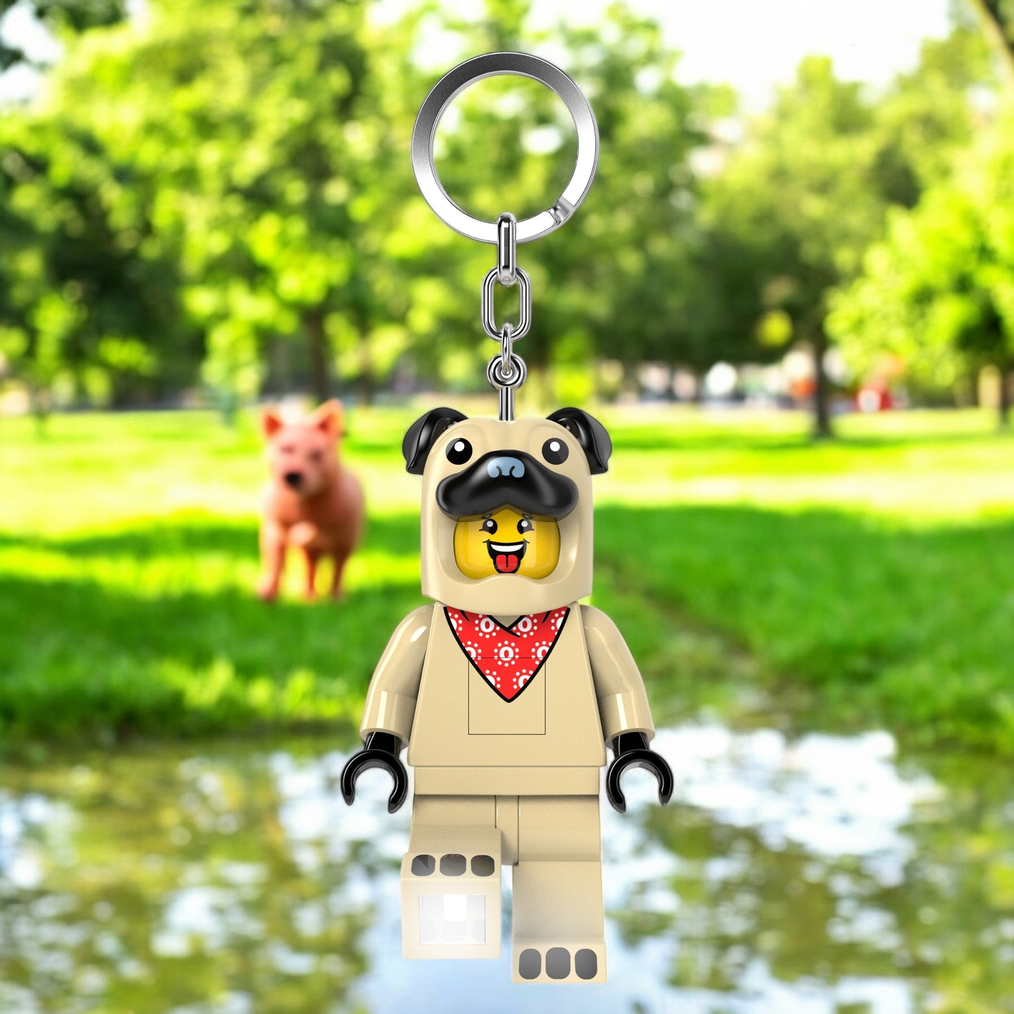 Lego Minifigures Keychain Light Pug