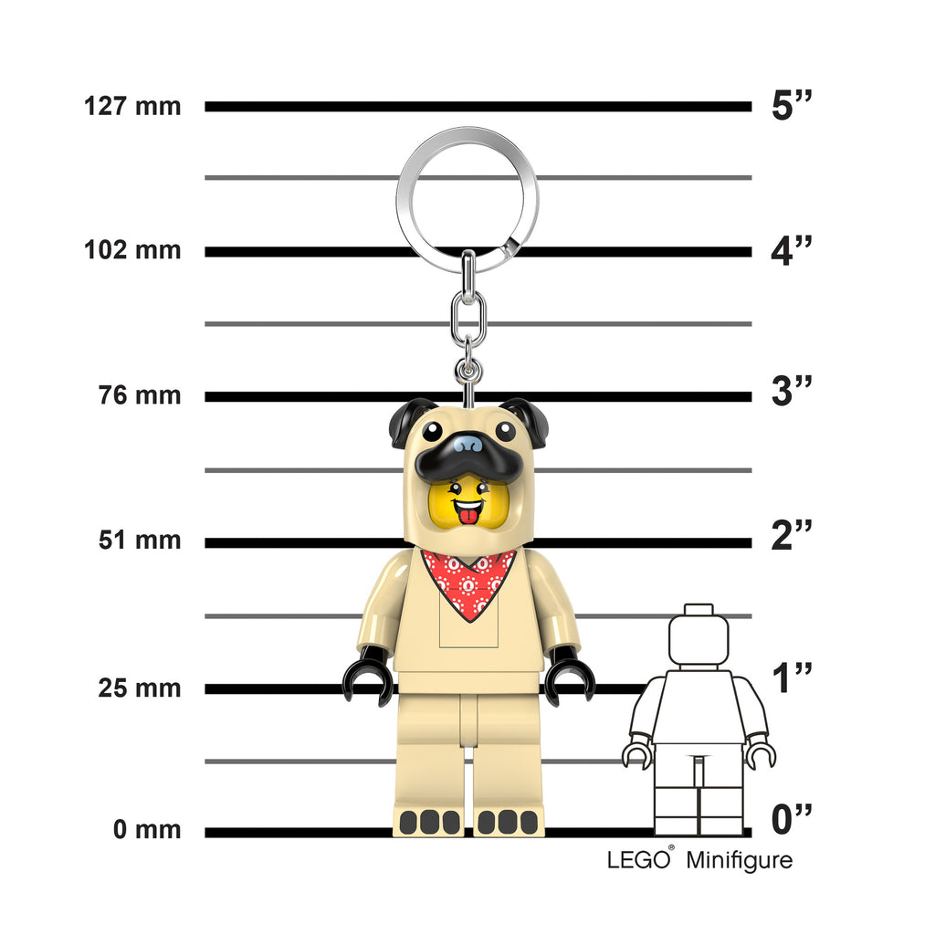 Lego Minifigures Keychain Light Pug
