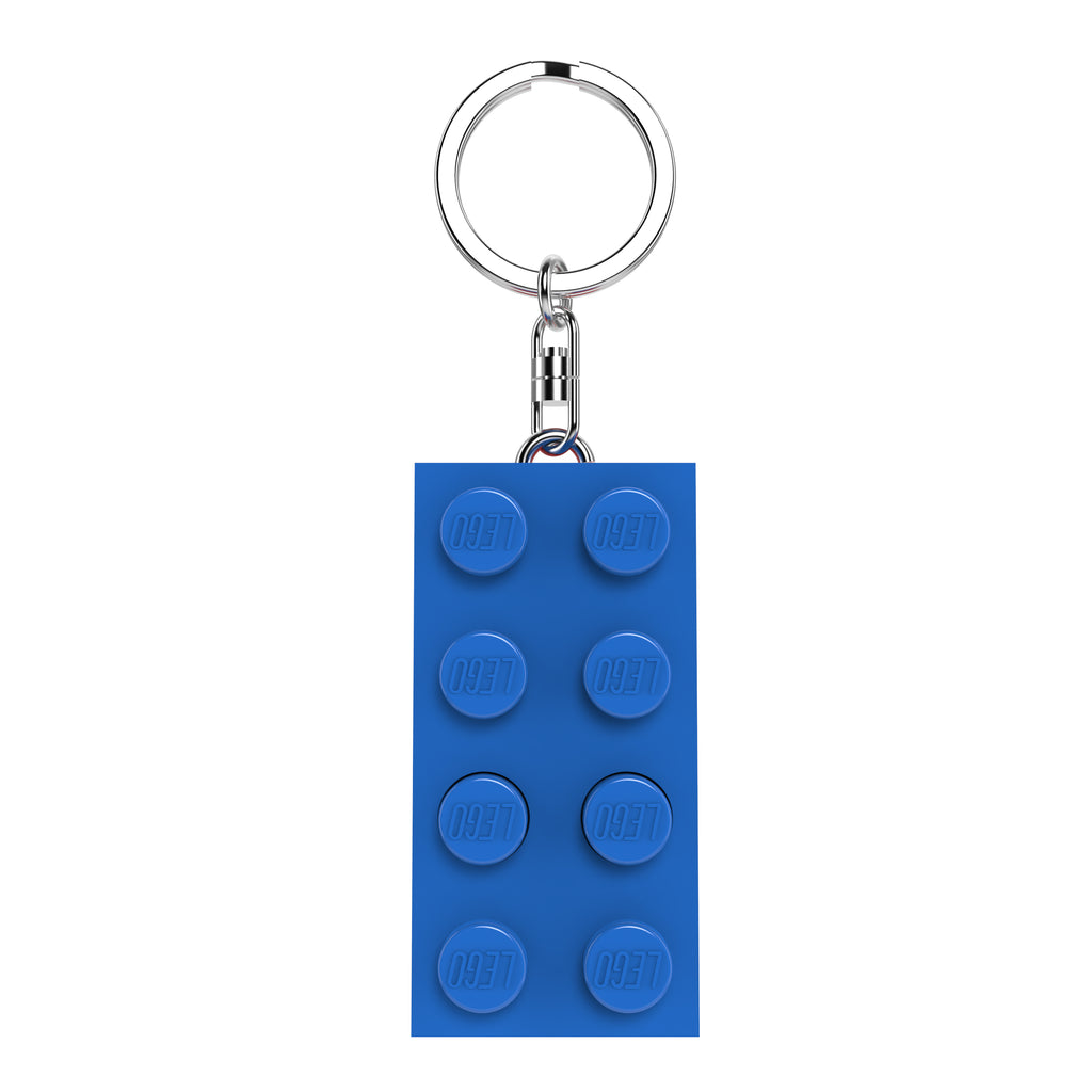 LEGO 2 x 4 Brick Keychain Light Blue