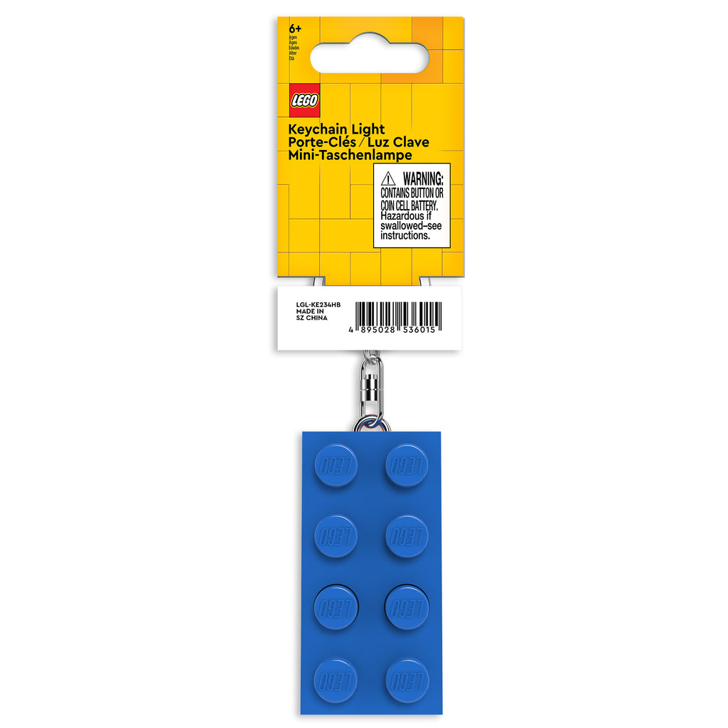 LEGO 2 x 4 Brick Keychain Light Blue