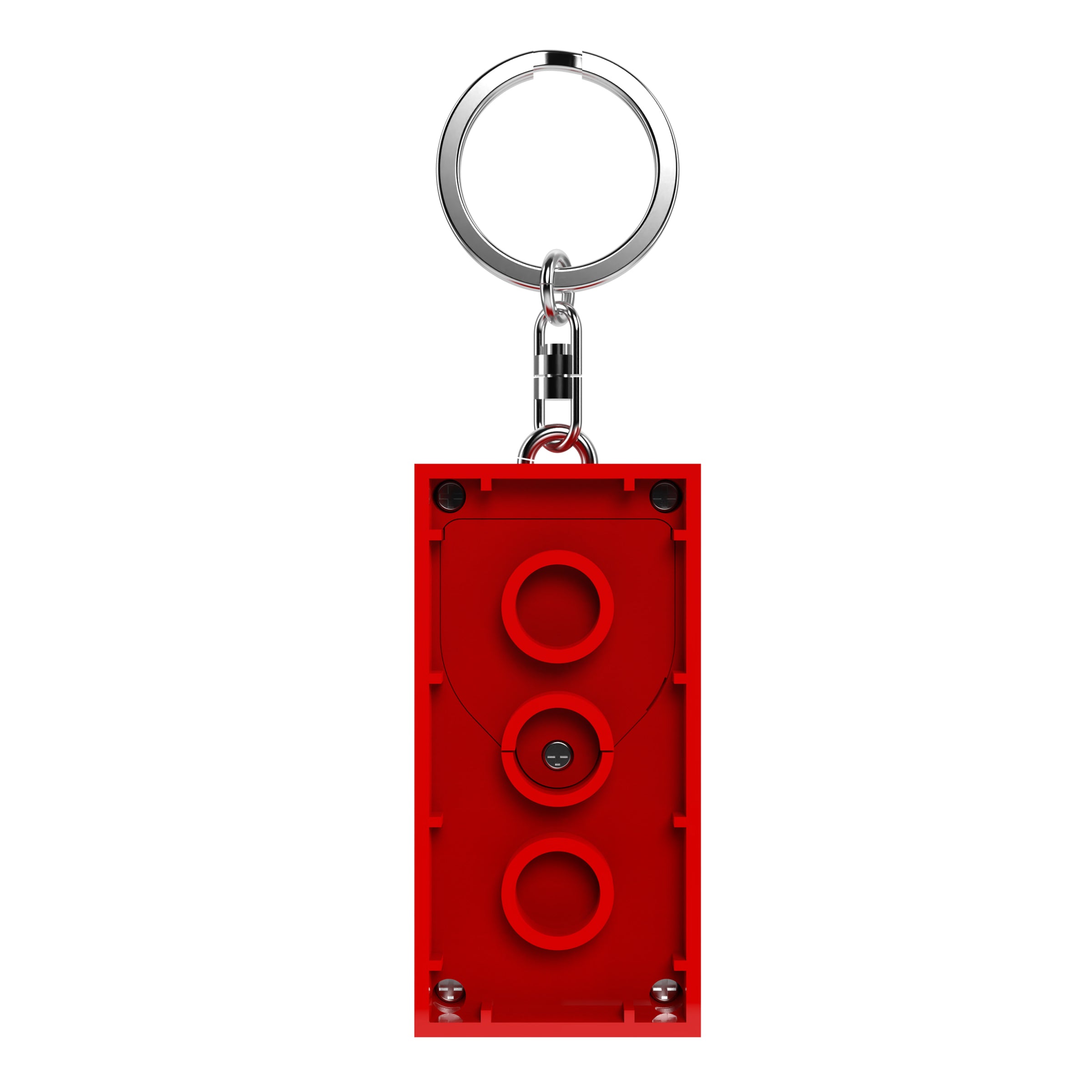 LEGO 2 x 4 Brick Keychain Light Red