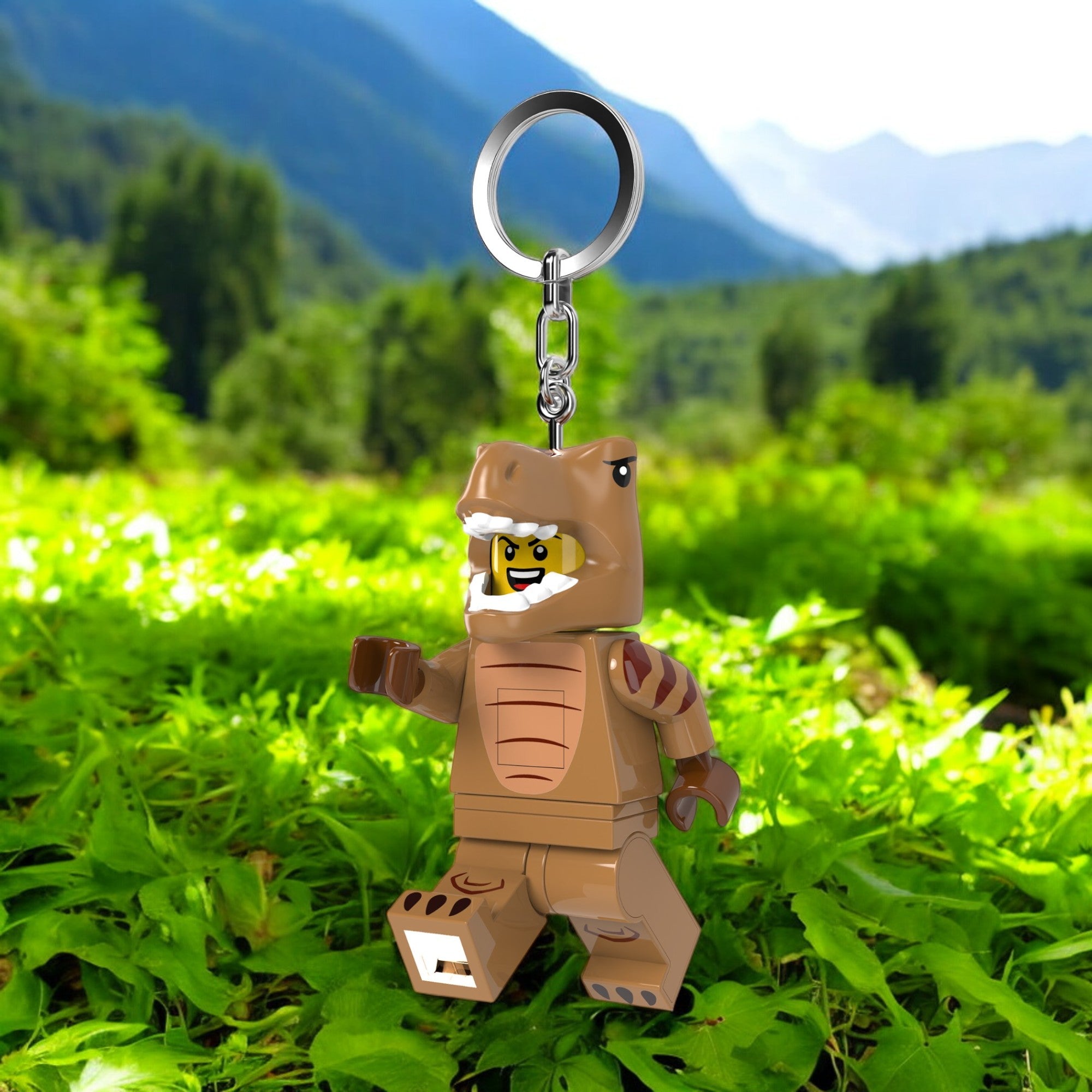 LEGO Minifigures Keychain Light T-Rex Costume Fan