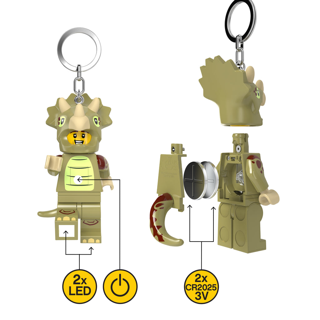 LEGO® Minifigures™ Keychain Light Triceratops Costume Fan