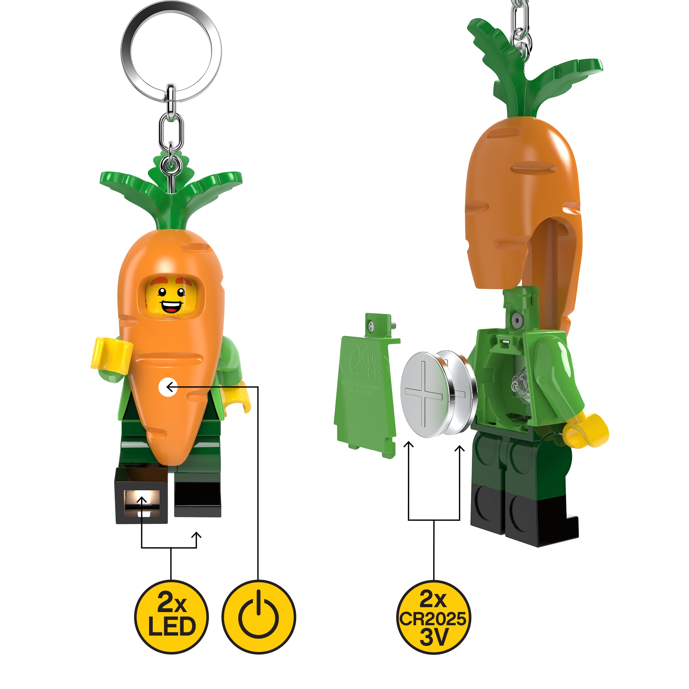 LEGO Minifigures Keychain Light Carrot Mascot