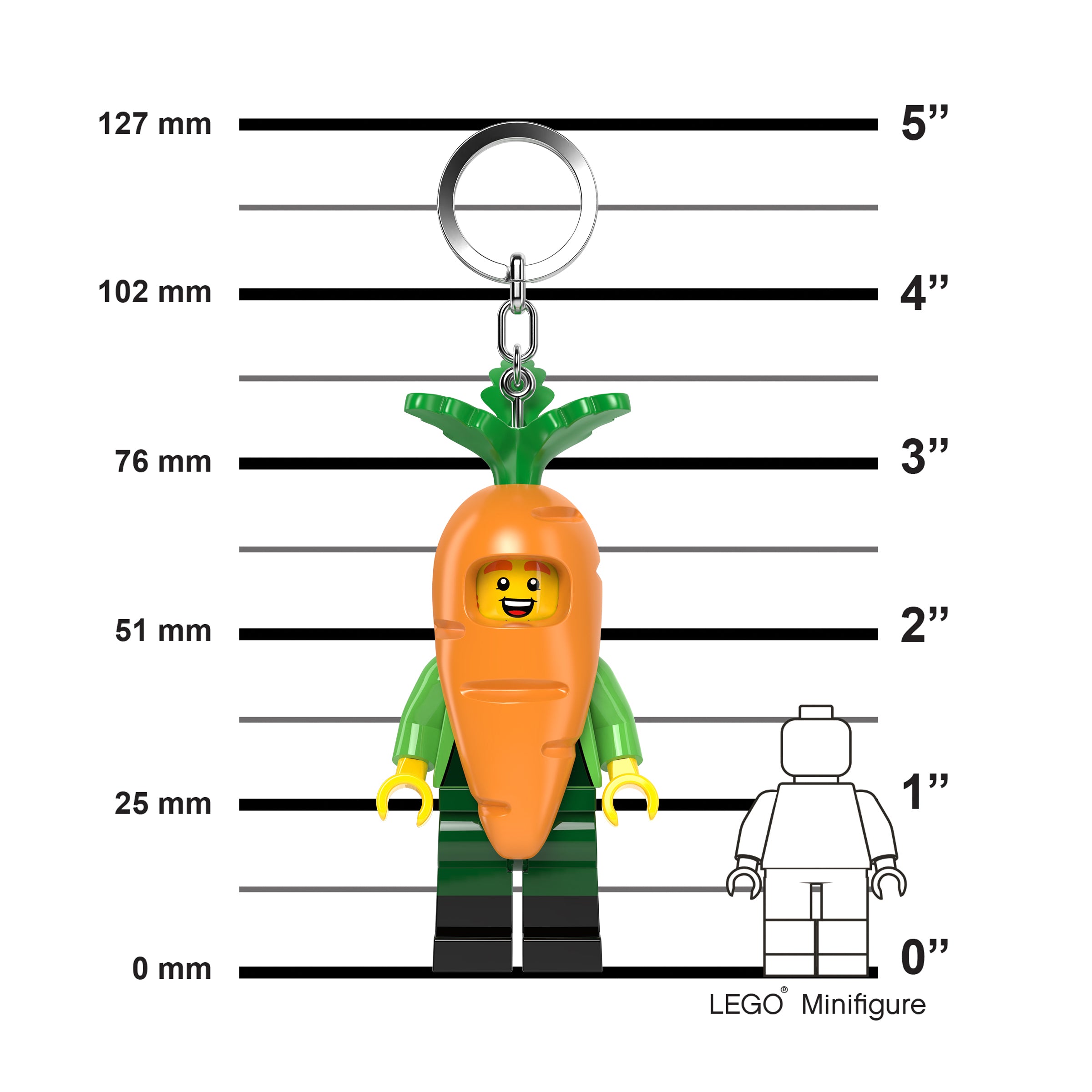 LEGO Minifigures Keychain Light Carrot Mascot