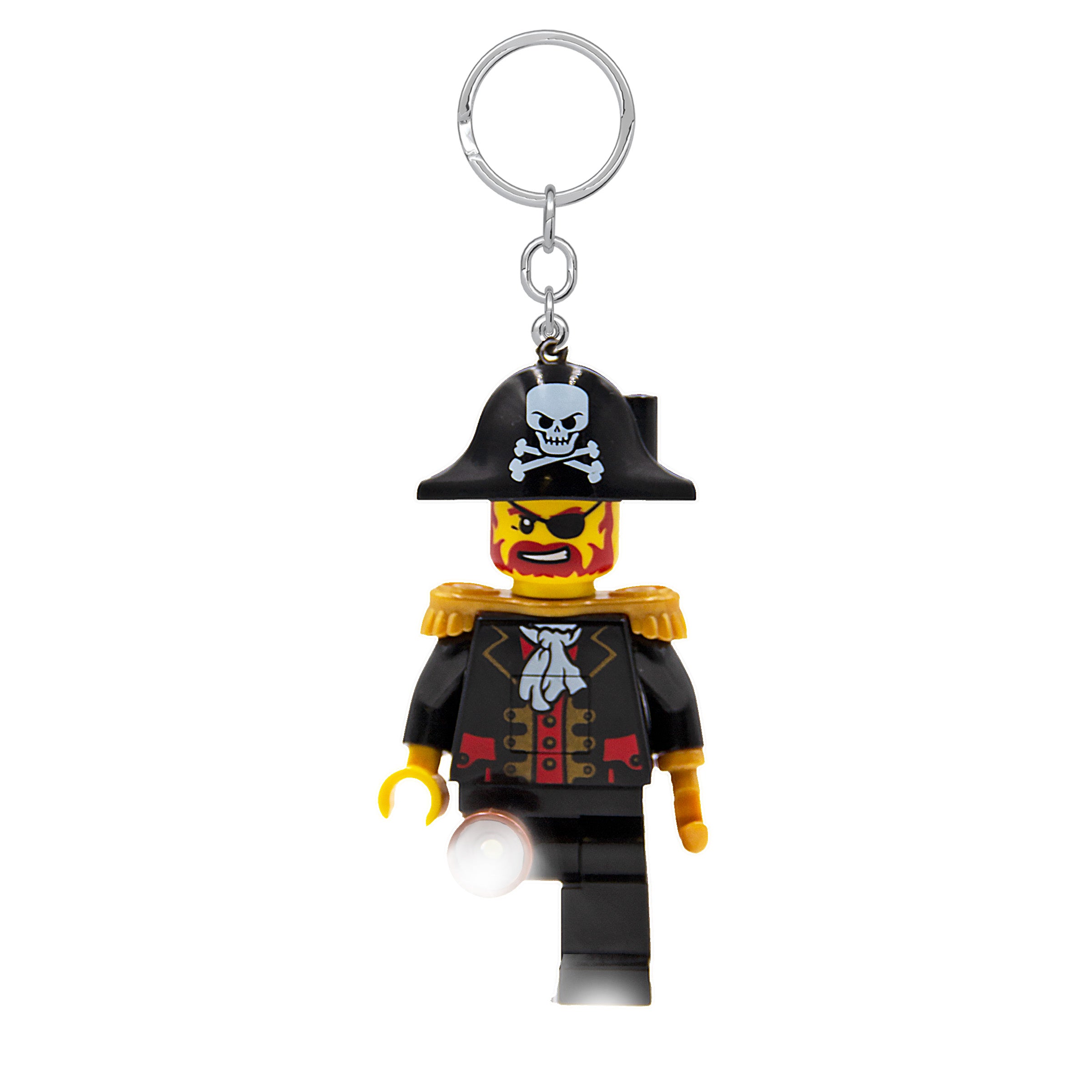 LEGO CLASSIC CAPTAIN BRICKBEARD KEYCHAIN LIGHT ON HANG TAG