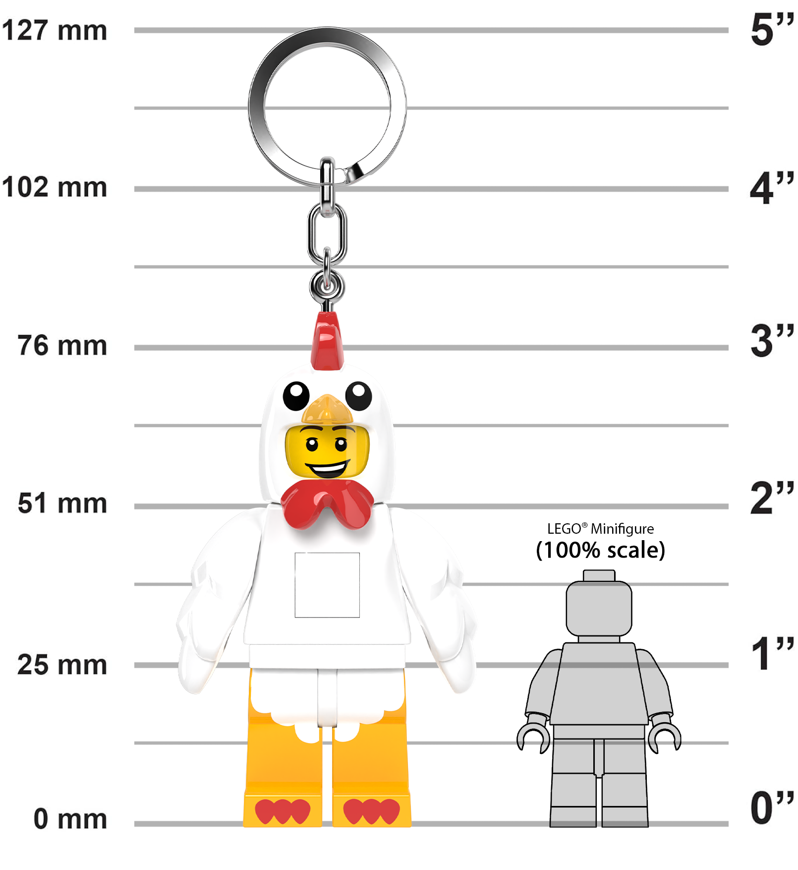 Lego Minifigures Keychain Light Chicken Suit Guy