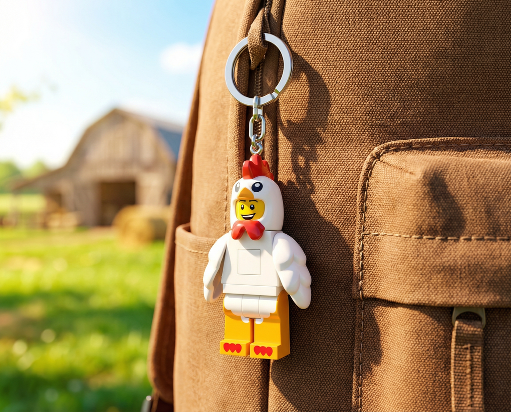 Lego Minifigures Keychain Light Chicken Suit Guy
