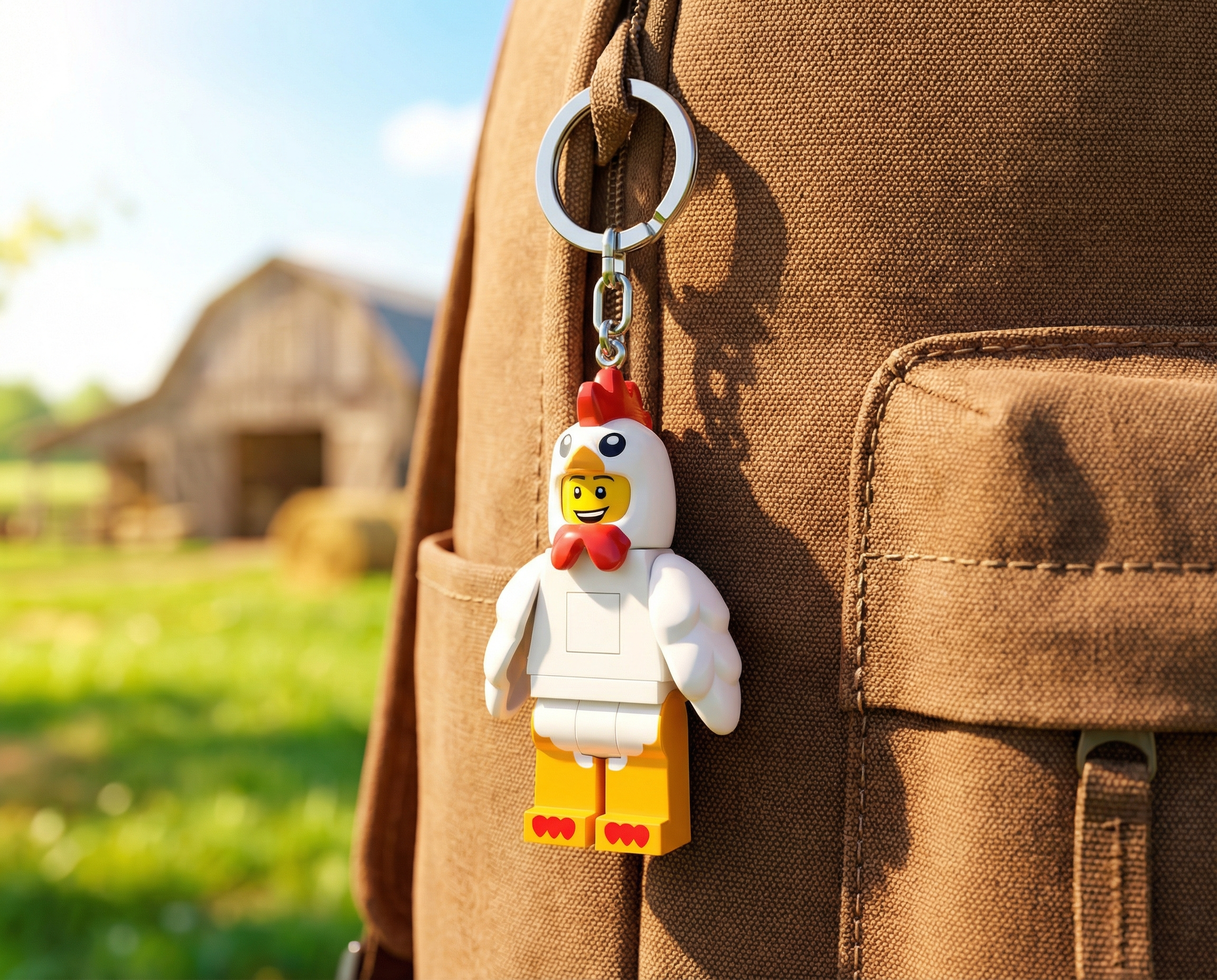 Lego Minifigures Keychain Light Chicken Suit Guy