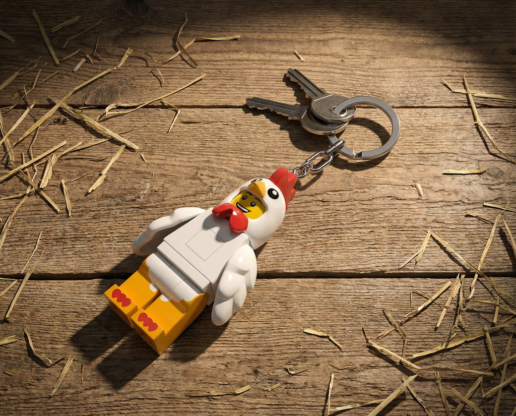 Lego Minifigures Keychain Light Chicken Suit Guy