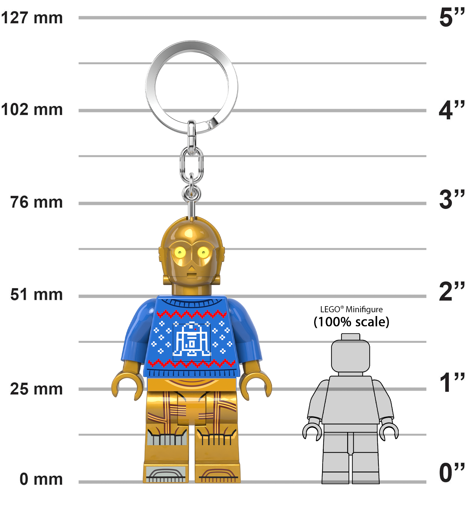 LEGO Star Wars Keychain Light C-3PO Holiday