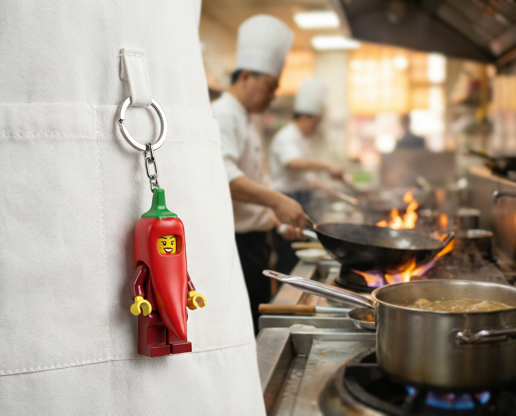 LEGO Minifigures Keychain Light Chili Costume