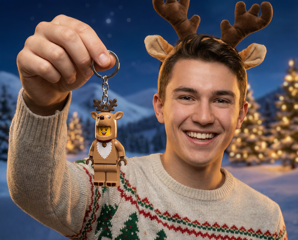 LEGO Minifigures Keychain Light Reindeer Costume