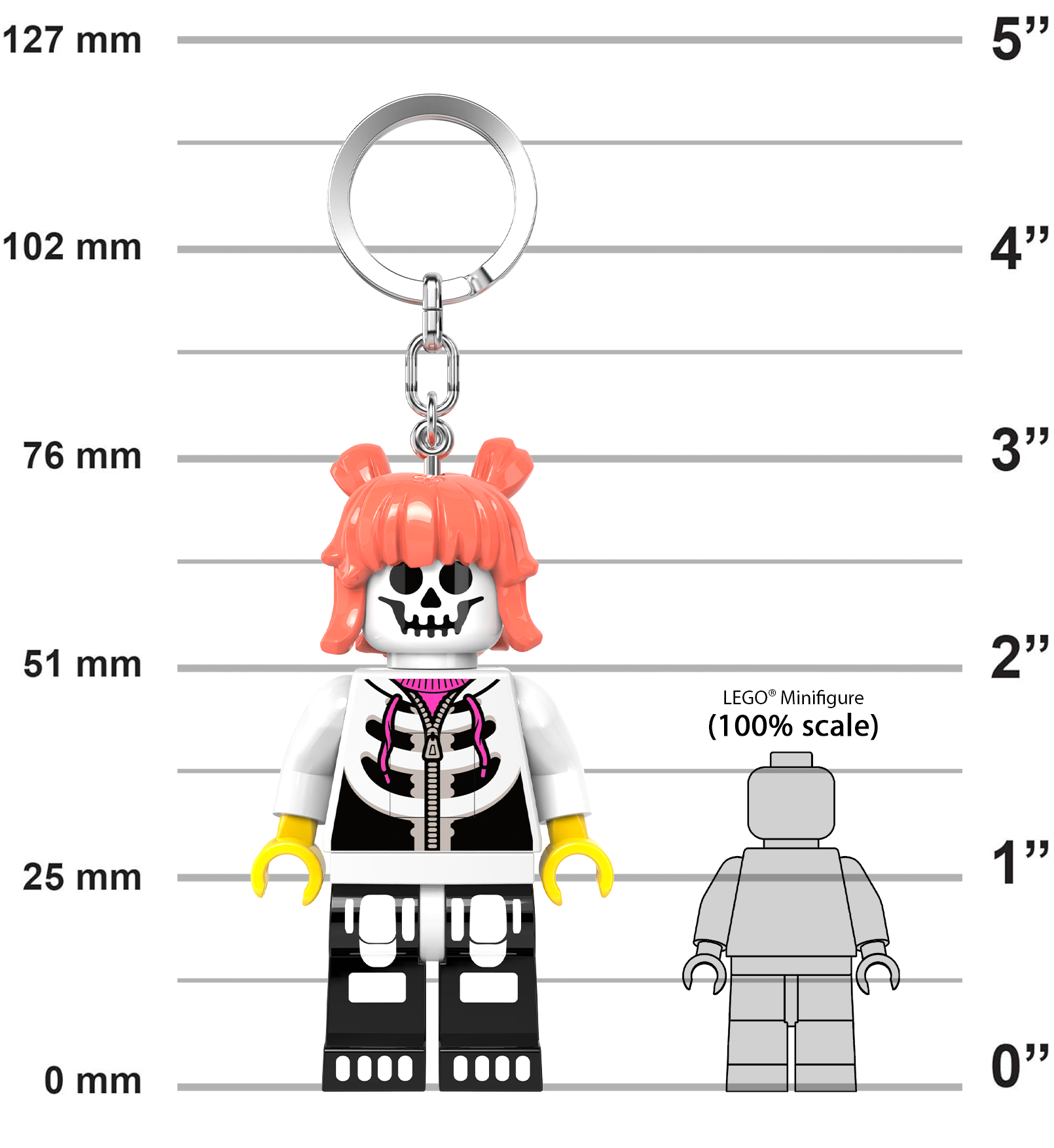 LEGO Minifigures Keychain Light Skeleton Girl