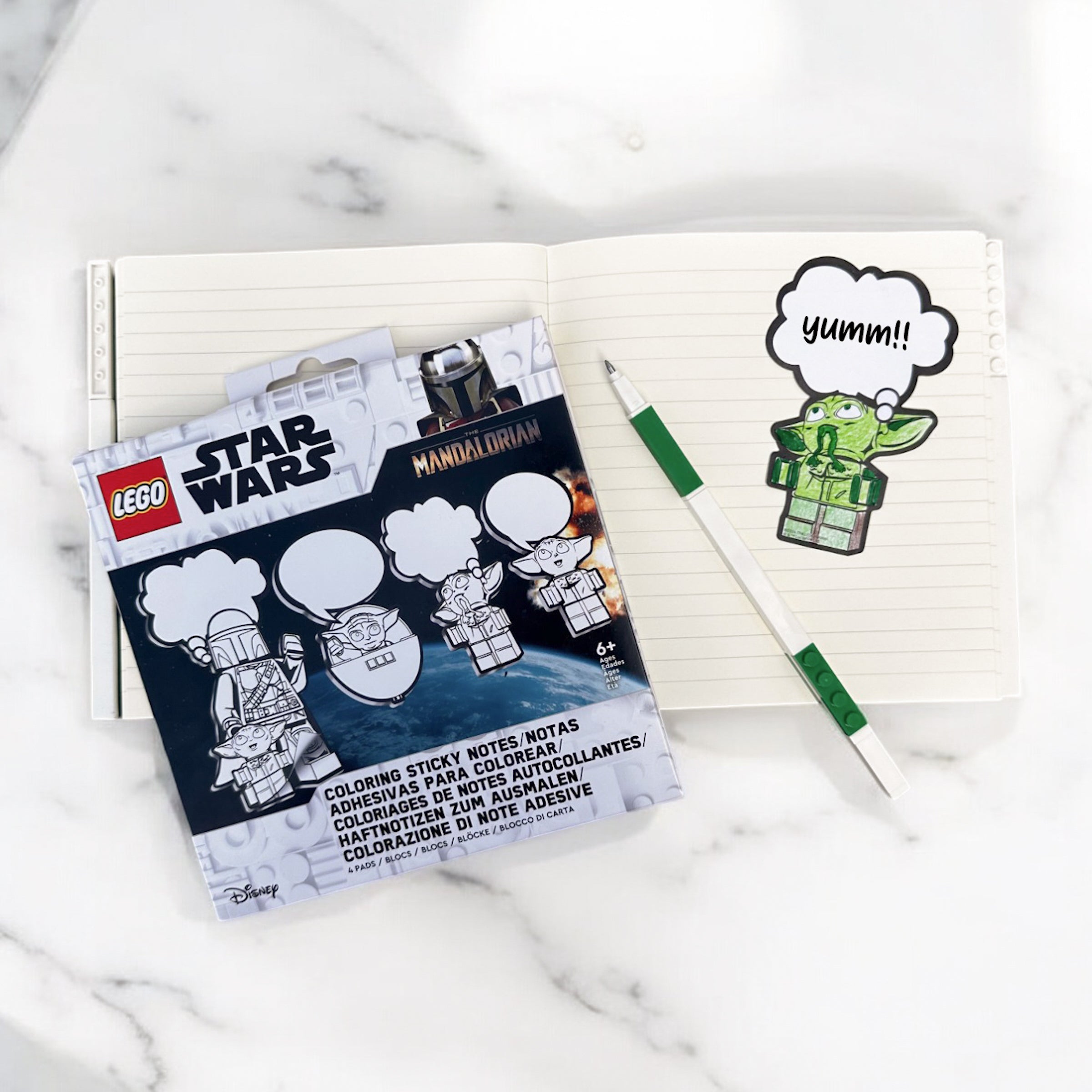LEGO Star Wars The Mandalorian Coloring Sticky Notes