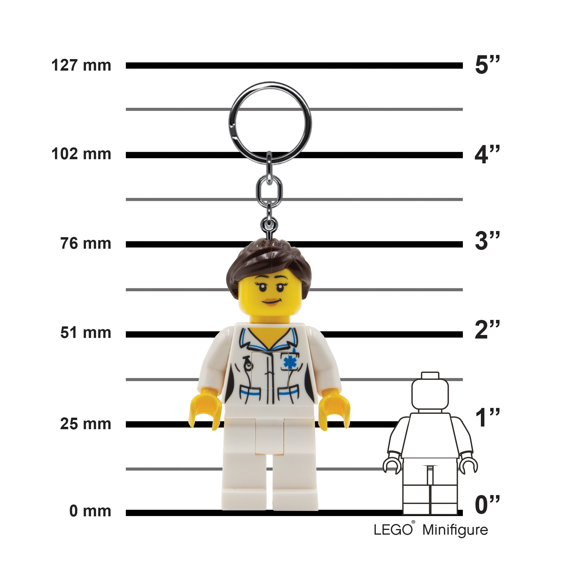 LEGO Minifgures Keychain Light Nurse 2